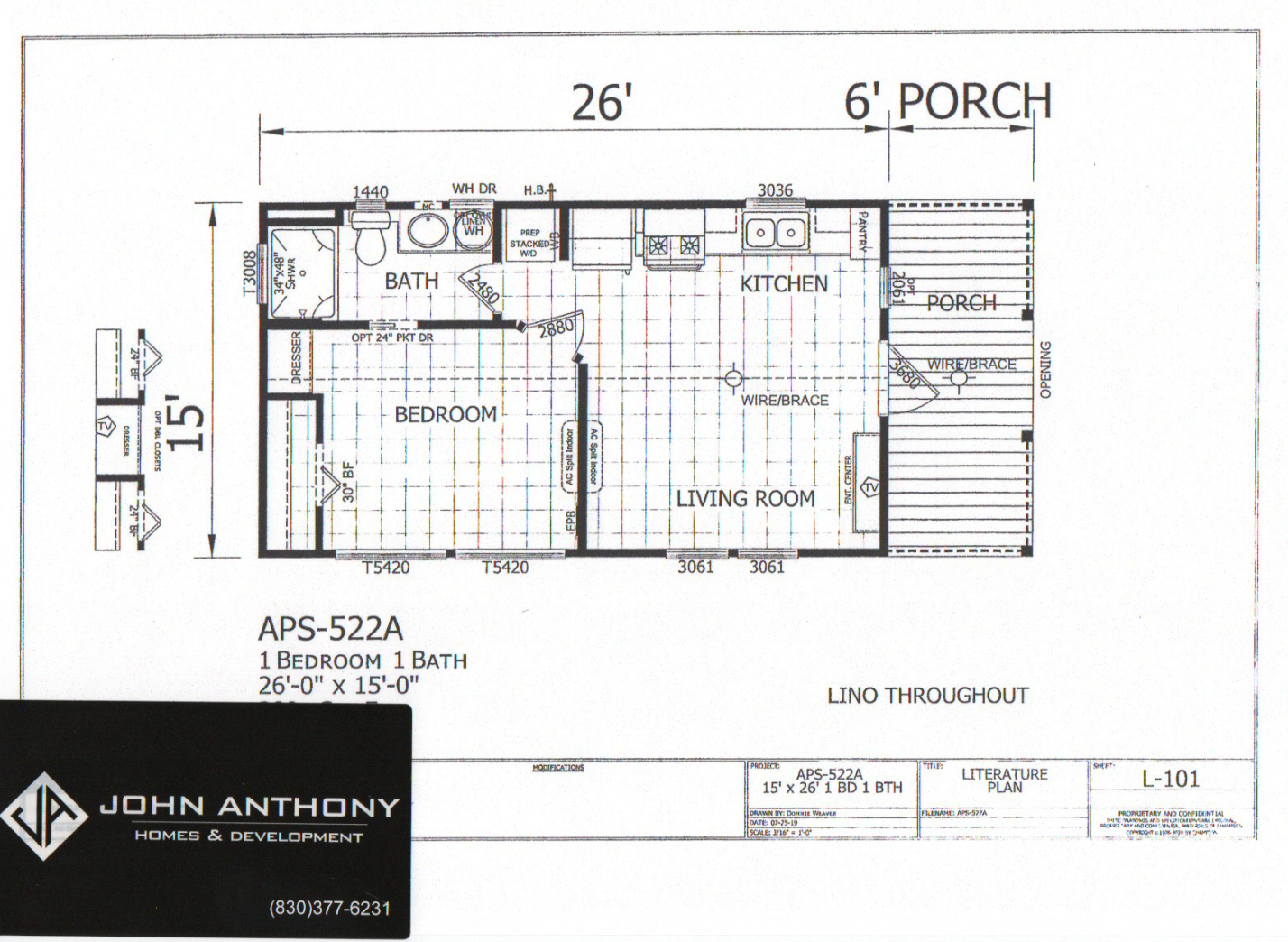 RVIA Park Model 522 – John Anthony Homes